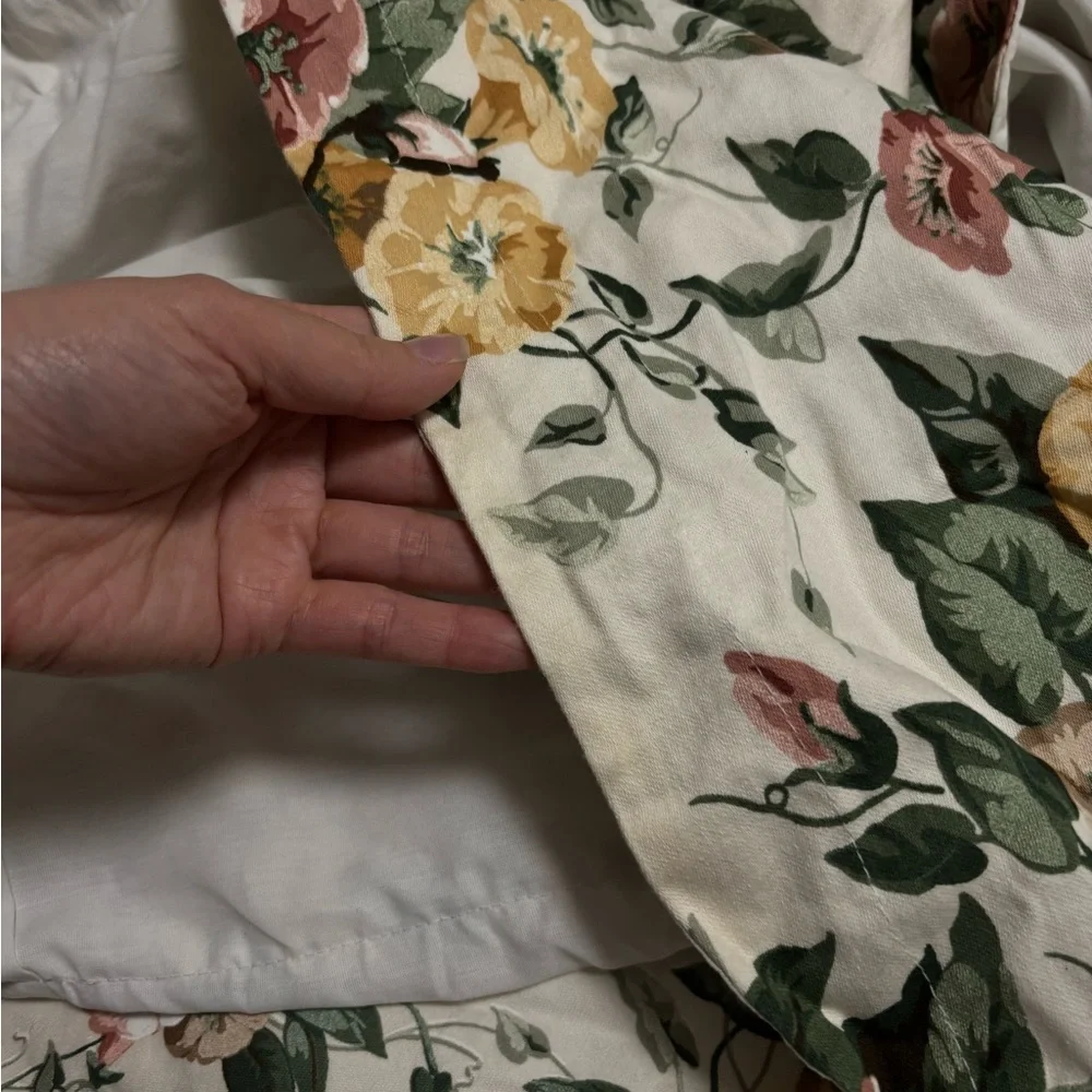 Floral curtains